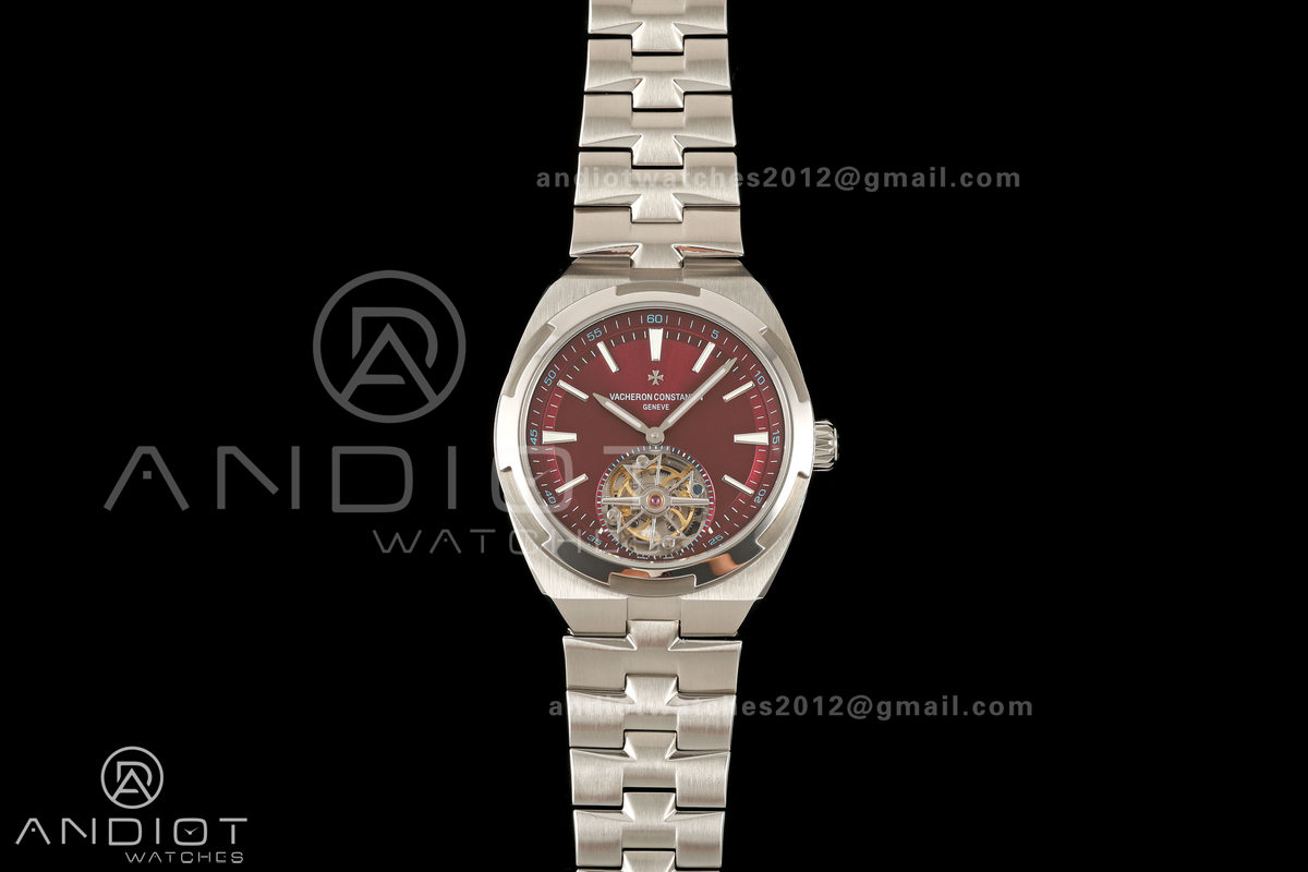Overseas Tourbillon SS ANTF Best Edition Red Dial on SS Bracelet